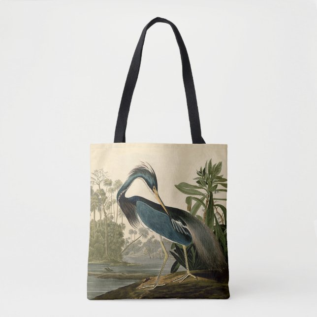 Bolso De Tela Audubon Louisiana Heron Birds America Art (Anverso)