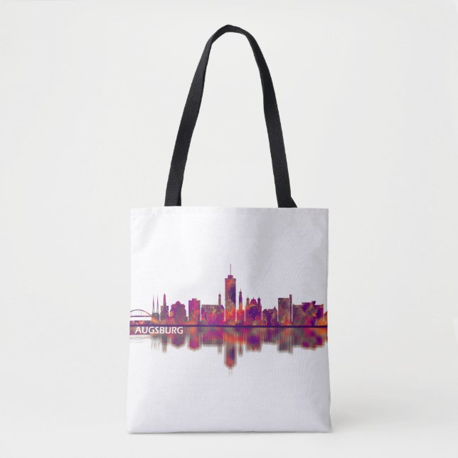 Bolso De Tela Augsburg Germany Skyline (Anverso)