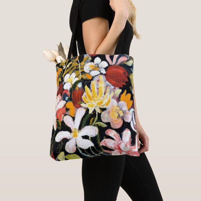 Bolso De Tela August Macke, pintura, alfombra de flores, (Detalle)