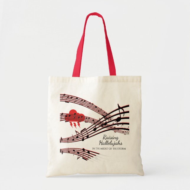 Bolso De Tela AUMENTANDO HALLELUJAHS EN LA TORMENTA Personalizad (Frente)