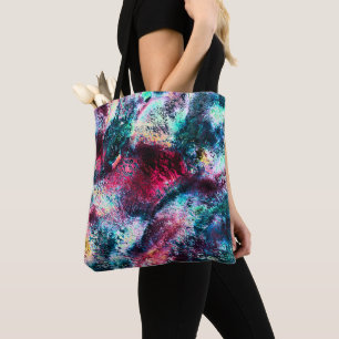 Bolso De Tela Aumento de salpicaduras rosadas que parecen cráter