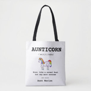 Bolso De Tela Aunticorn Unicorn de mayor definición de tía