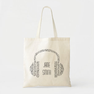 Bolso De Tela Auriculares para estudiantes de nombre musical mod