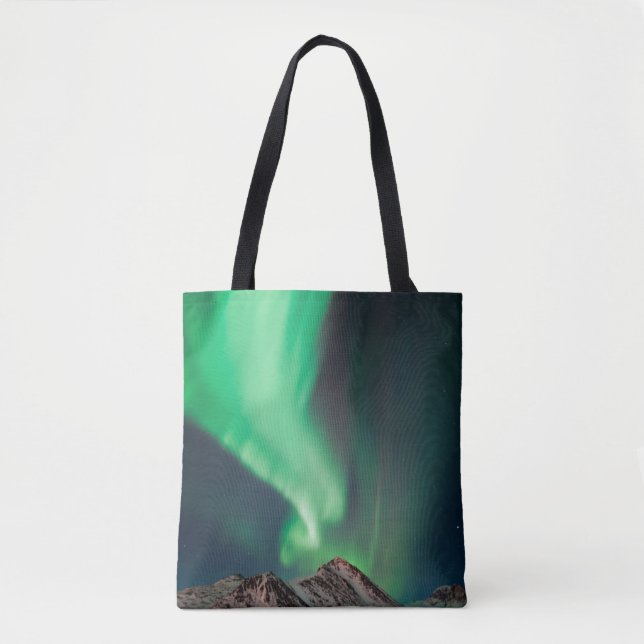 Bolso De Tela Aurora Borealis | Anchorage, Alaska (Anverso)