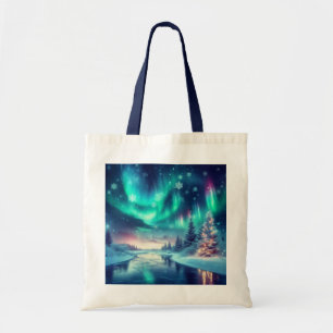 Bolso De Tela aurora borealis/Navidades/invierno