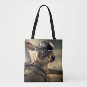Bolso De Tela Aussie Kangaroo King Of The Airways,