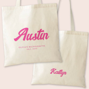 Bolso De Tela Austin Bachelorette Party Personalizado Tote Bag