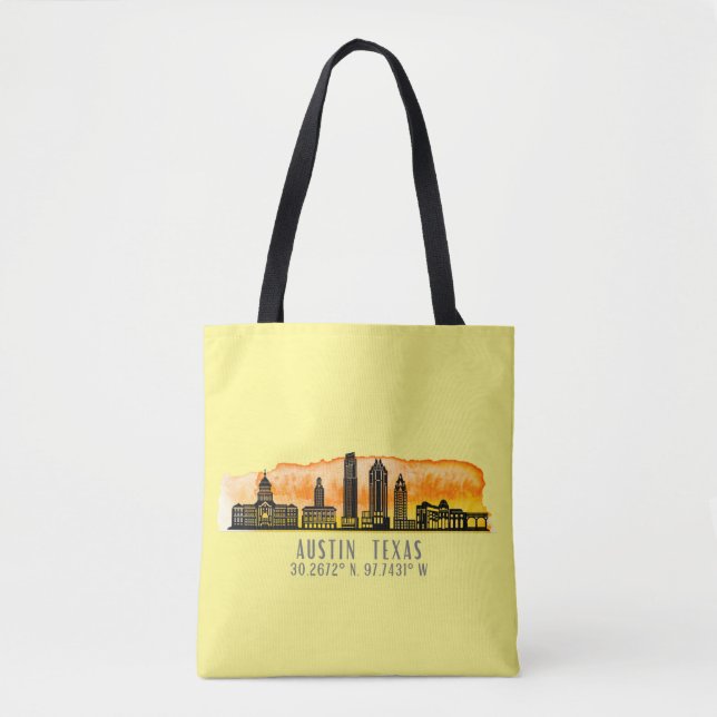 Bolso De Tela Austin Skyline Latitude (Anverso)
