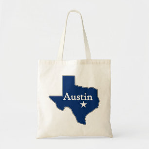 Bolso De Tela Austin, Texas Map, Capital Estatal solitaria Texan