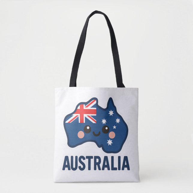 Bolso De Tela Australia Kawaii Fusion - Negrita y Adorable (Anverso)