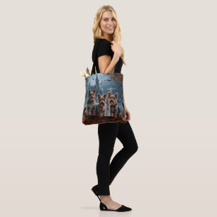 Bolso De Tela Australia Terrier Halloween Noche Doggy Delight