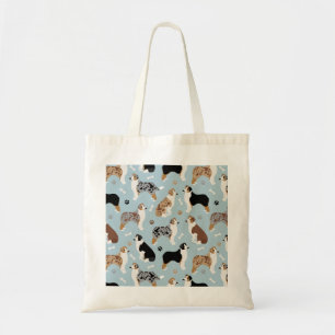 Bolso De Tela Australian Shepherd Bones and Paws Tote Bag