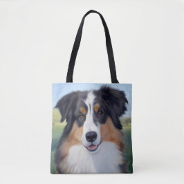 Bolso De Tela Australian Shepherd Portrait  - 
