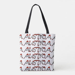 Bolso De Tela Austria Bandera Tipografía de Color País europeo