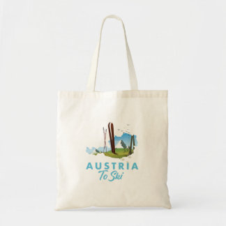 Bolso De Tela Austria para esquiar. Camiseta Clásica Pegatina Re