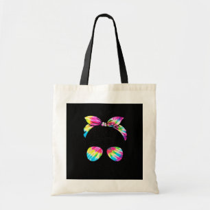 Bolso De Tela Autie tía Life Messy Bun Tie Dye Chica de madre