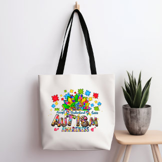 Bolso De Tela Autism Awareness Flower Tote Bag