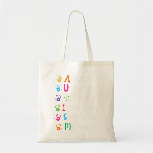 Bolso De Tela Autism Awareness Kindness Shirt Siempre Única Tota (Frente)