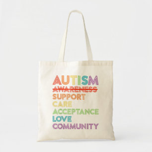 Bolso De Tela Autism Awareness Support Care Aceptación de atenci