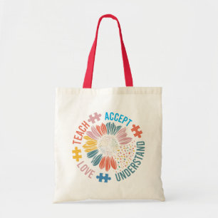 Bolso De Tela Autism Maacher Teach Accept Understanding Love