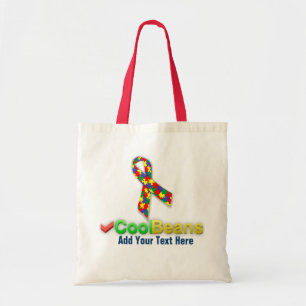 Bolso De Tela Autismo Guay sin Tote de presupuesto