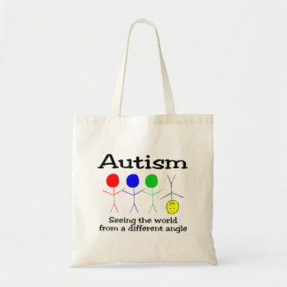 Bolso De Tela Autismo que ve el mundo de un diverso ángulo