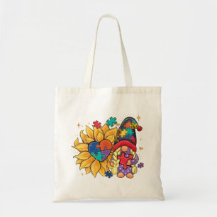 Bolso De Tela Autismo Sunflower Gnome