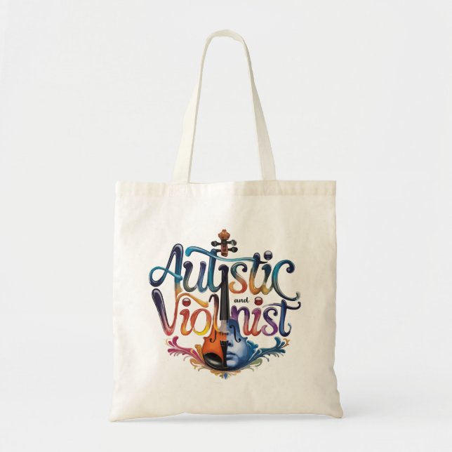 Bolso De Tela autistic and violinist (Frente)