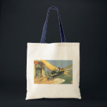 Bolso De Tela Auto convertible de vintage Science Ficción Steamp<br><div class="desc">Ilustracion Vintage Victoriano futurista viajes y transporte ciencia ficción diseño de punk de vapor con un auto convertible volador con alas. El chófer está a punto de aterrizar su coche futurista (o es un avión) en la tienda de chocolates en el futuro. Un clásico diseño de ciencia ficción de historietas...</div>