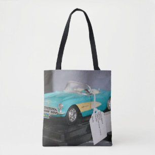 Bolso De Tela Auto convertible turquesa vintage