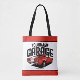 Bolso De Tela Auto muscular personalizado 1967 Red Fastback Gara