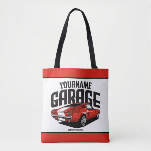 Bolso De Tela Auto muscular personalizado 1967 Red Fastback Gara