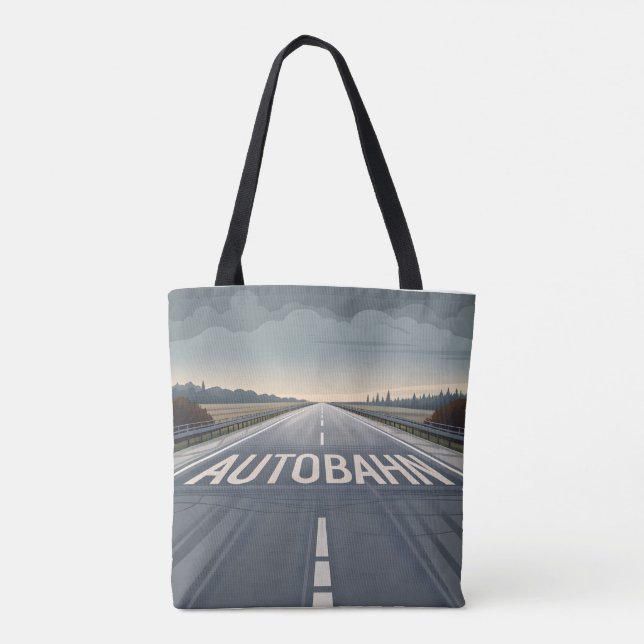 Bolso De Tela Autobahn Infinite Road Perspective Art (Reverso)