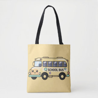 Bolso De Tela Autobús Escolar Amarillo Kawaii Agradecimiento a l