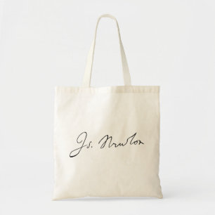 Bolso De Tela Autógrafo de la firma de sir Isaac Newton