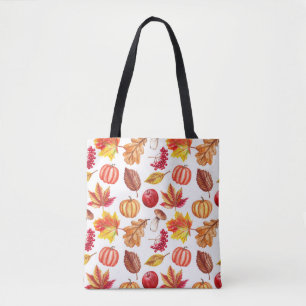 Bolso De Tela Autumn Botanic Seamless: Elegancia Floral.