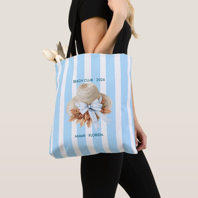 Bolso De Tela Autumn - Fall Coastal Chic Beach Club (Detalle)