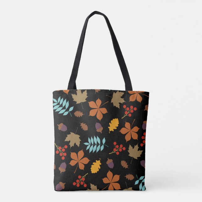 Bolso De Tela Autumn Leaves Pattern (Reverso)