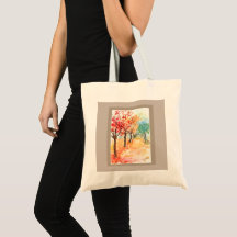 Autumn Road Tote Bag