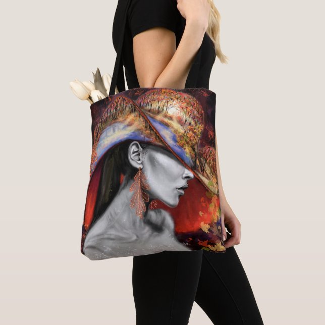 Bolso De Tela Autumn Woman Tote Bag (Detalle)