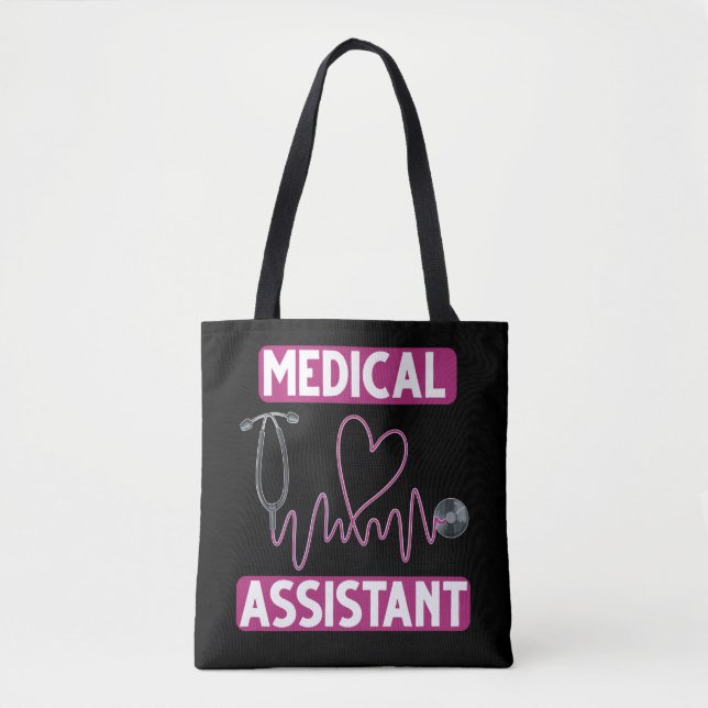Bolso De Tela Auxiliar médico Enfermero de Stethoscope (Anverso)