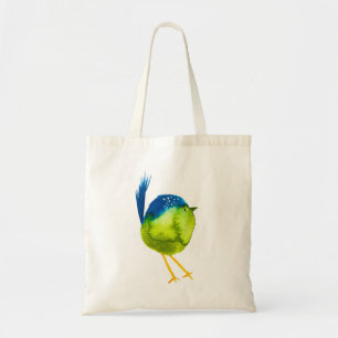 Bolso De Tela Ave acuática verde