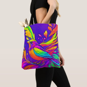 Bolso De Tela Ave arcoiris en tierra Personalizado