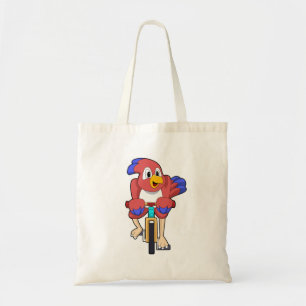 Bolso De Tela Ave con bicicleta