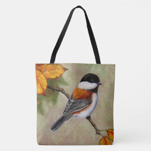 Bolso De Tela Ave de pollo con espalda de castaño