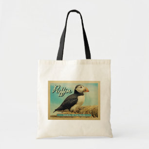 Bolso De Tela Ave de Puffin - Vida silvestre del Norte