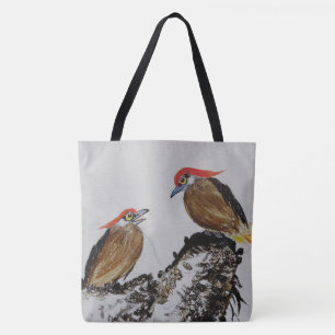 Bolso De Tela Ave de una pluma en un