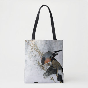 Bolso De Tela Ave en la nieve, Bruno Liljefors