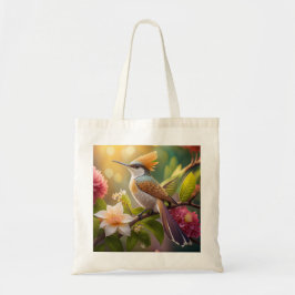 Bolso De Tela Ave Fantasy de Honeyeater con cresta dorada