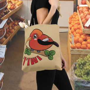 Bolso De Tela Ave Forestal Iiwi Hawaii